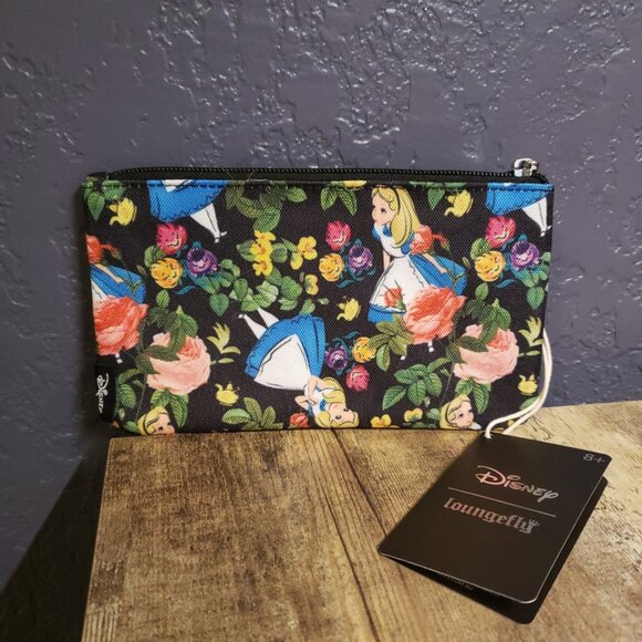 Disney Alice in Wonderland Loungefly Cosmetic Bag NWT - Picture 1 of 1